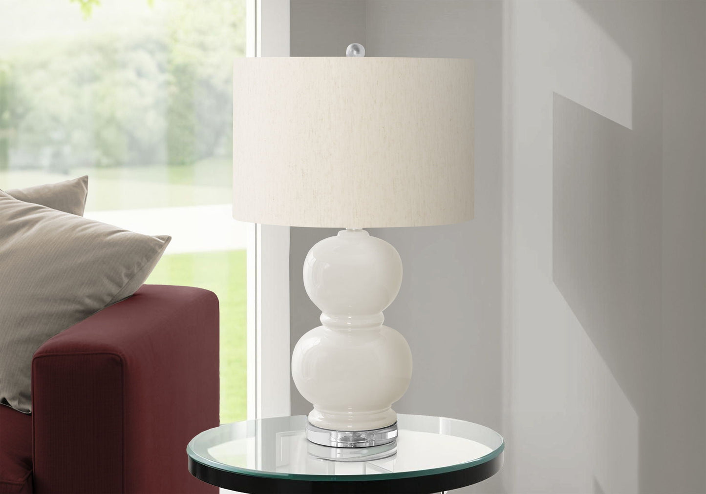 Contemporary Ceramic Table Lamp - Cream