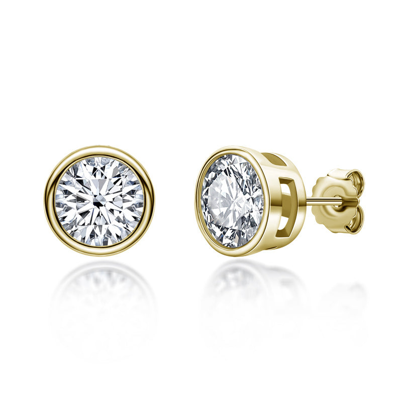 Celestial Sparkle™ | Personalized 925 Sterling Silver Moissanite Studs (0.5–2 Carat)