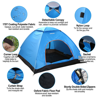 GBruno 4 Persons Camping Waterproof
