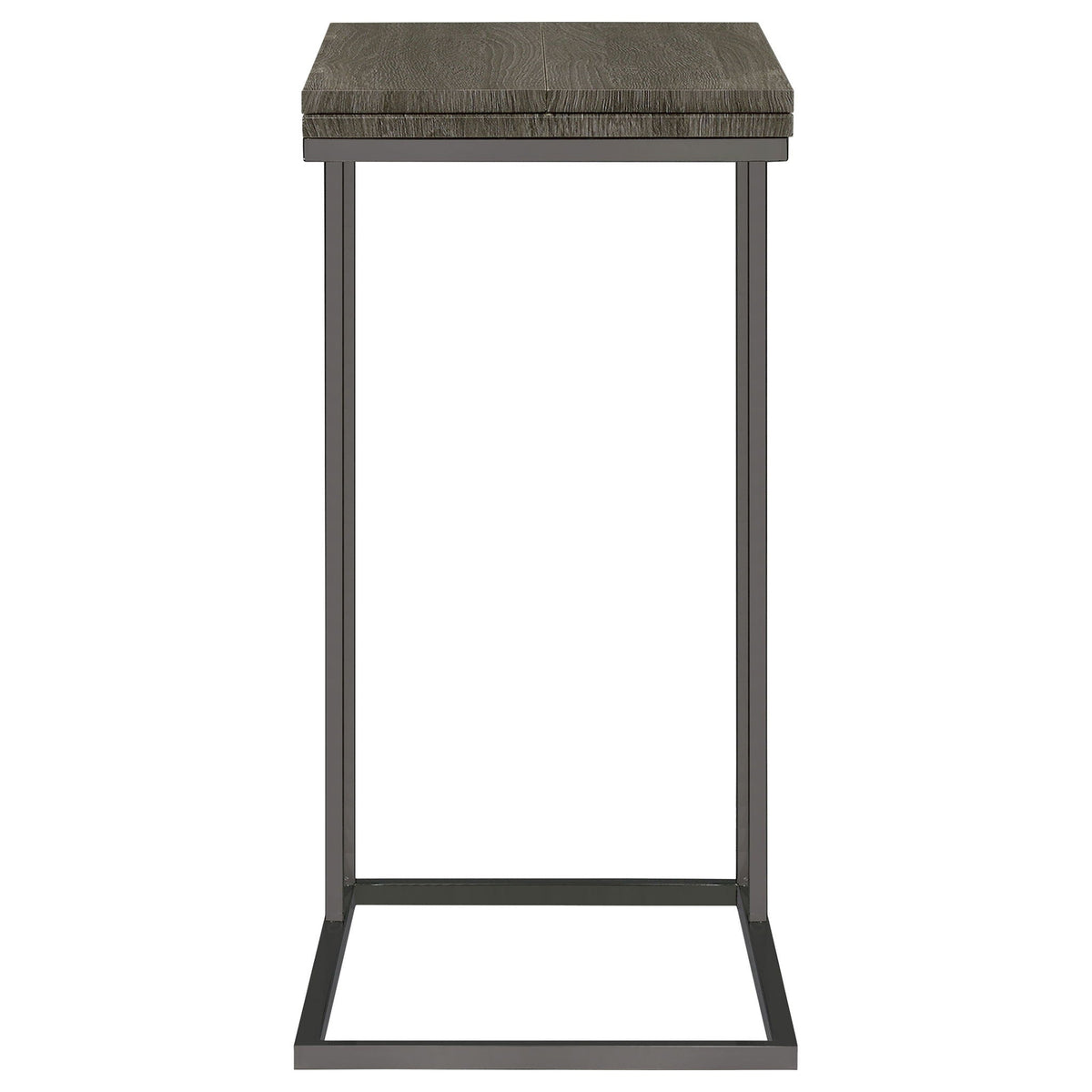 Pedro Expandable C-Shaped Sofa Side Table Weathered Grey
