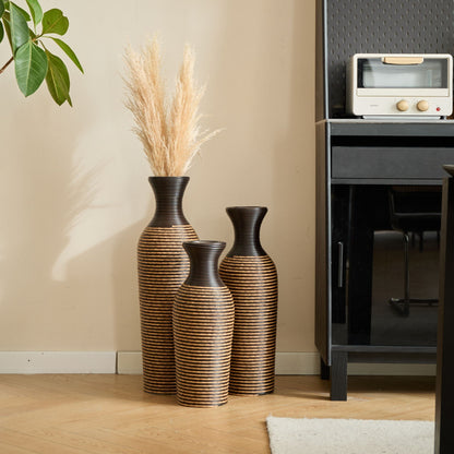 Classic And Neat Floor Vase, High Independent Flower Stand (Set of 3)