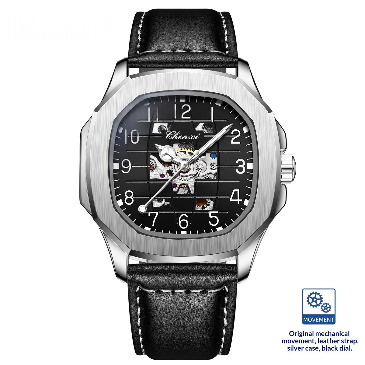 High-end Square Mechanical Mens Watch