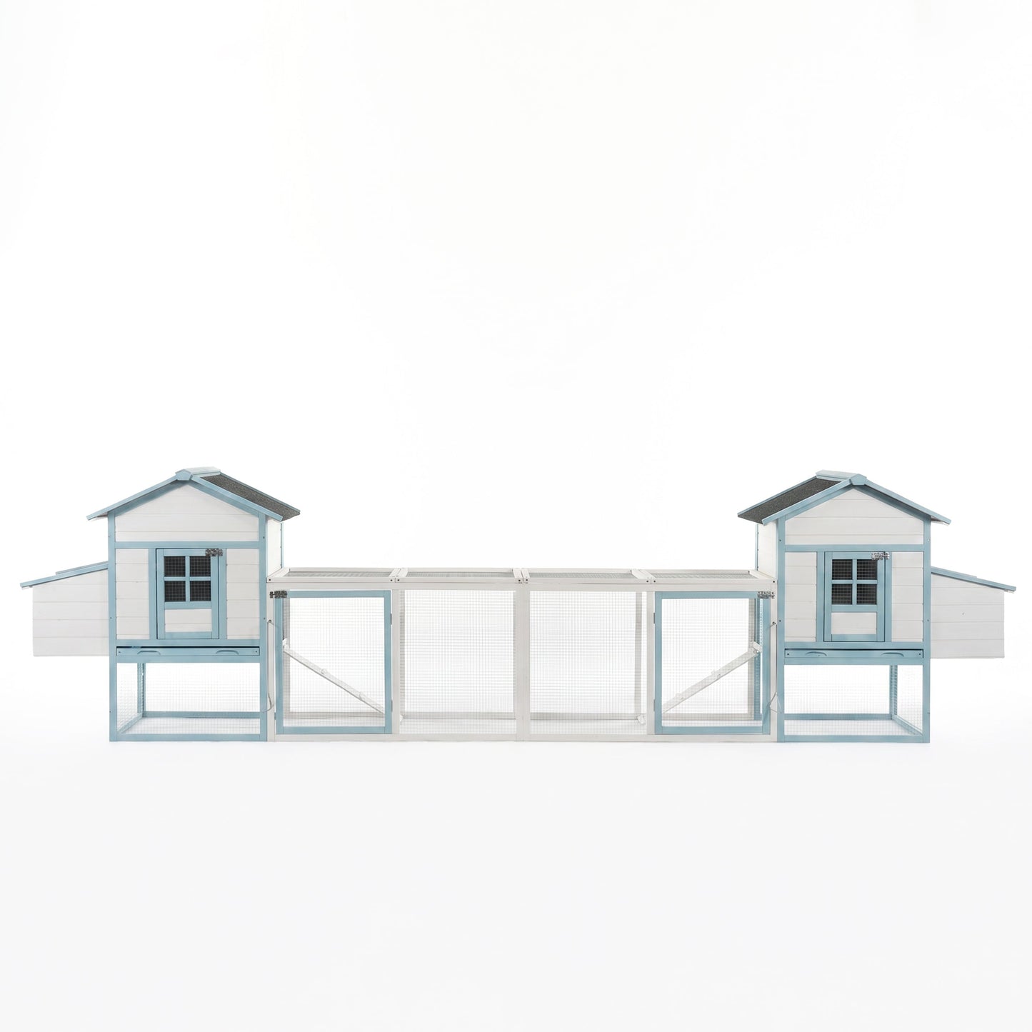 Large Wooden Chicken Coop with Double Nesting Boxes