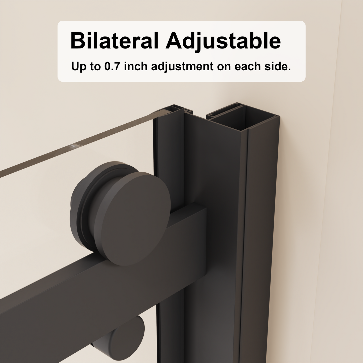 48 in W x 72 in H Frameless Sliding Shower Door