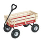 Pull-Along Wagon for Kids, 39 Inch Toddler Wagon with Wooden Panels & Handle