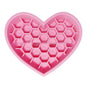 Honeycomb Heart-shaped Edible Silicon Easy To Clean And Durable Dog Bowl