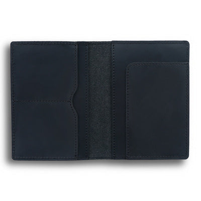 First-layer Cowhide Vintage Handmade Passport Holder Document Organizer Protective Case