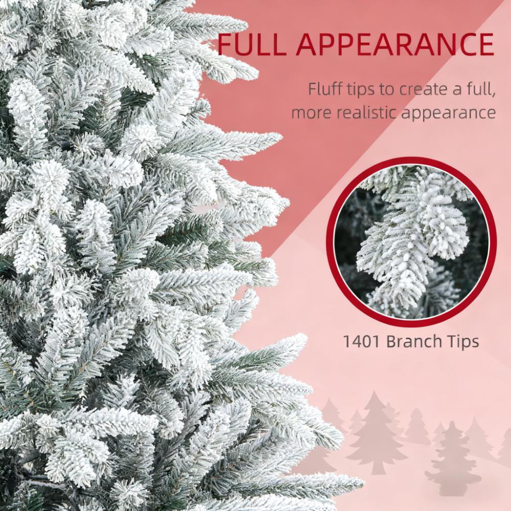Hinged Xmas Tree - Artificial Flocked Christmas Tree