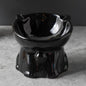 Ceramic Cute Black Drinking High Foot Cat Bowl Pet Supplies