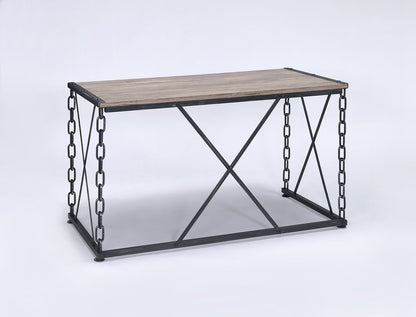 Jodie Console Table Rustic Oak / Antique Black