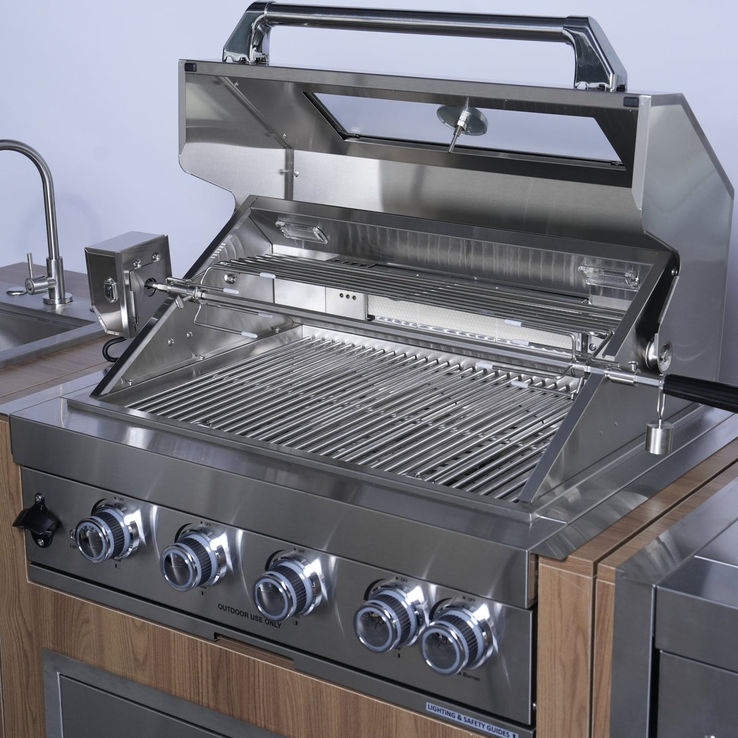 NL-4B02-W Four Burner Gas Grill, 48000 BTU Stainless Steel Built-In Grill