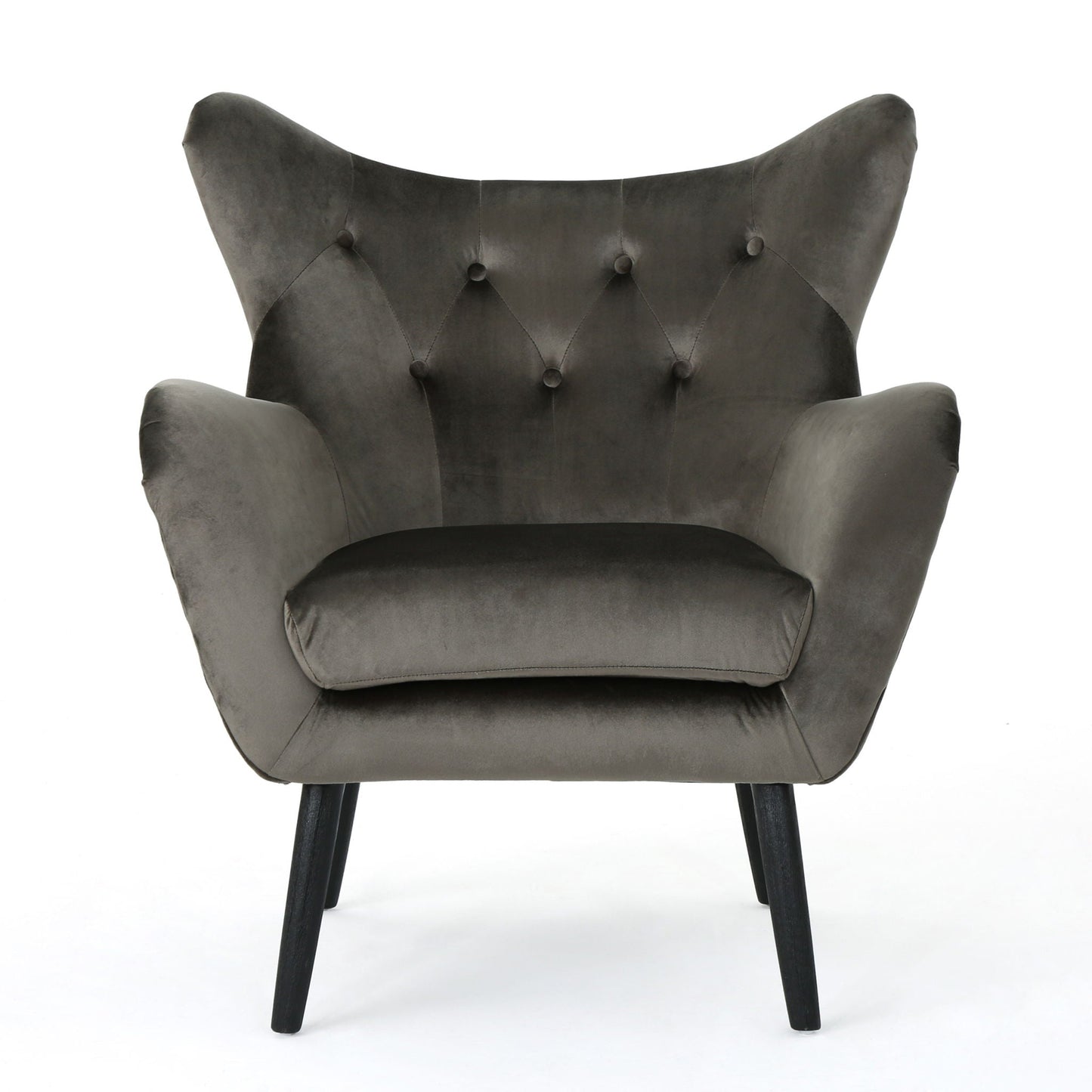 Alyssa Mid Century Upholstered Arm Chair With Wingback Design