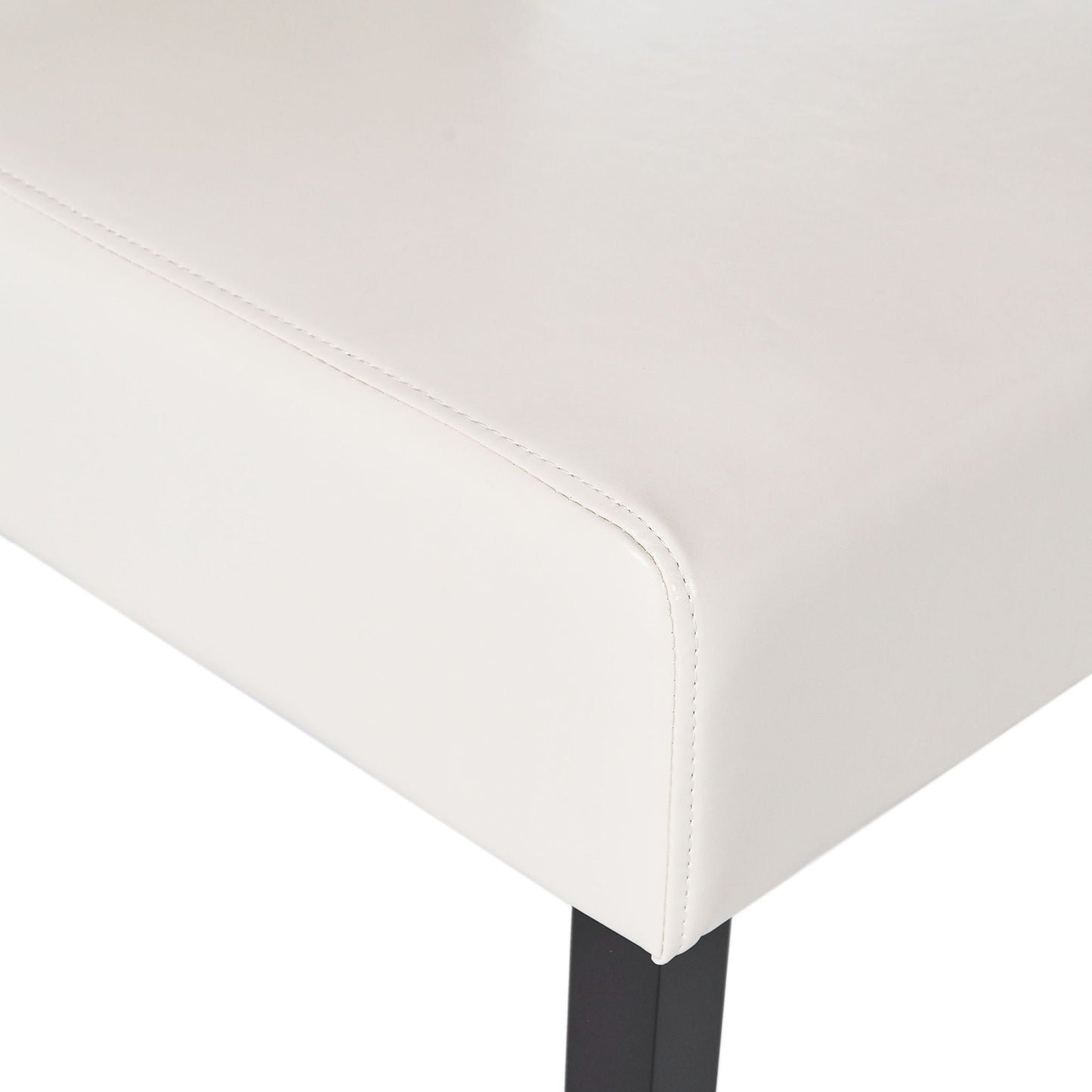 Carter 5 Tuft Dining Chair With Button Tufted Backrest And Espresso Legs - Ivory