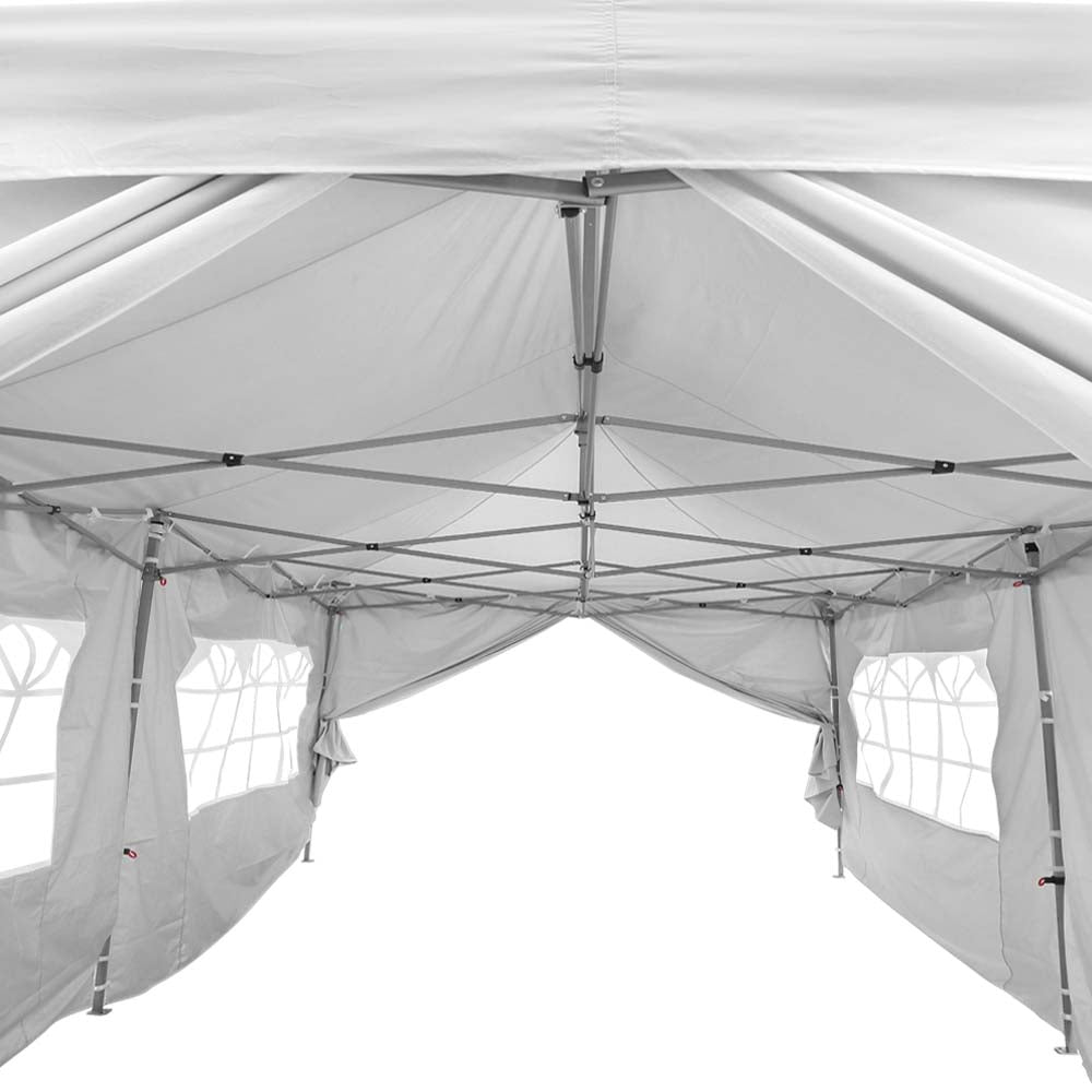 Ainfox 10x20Ft Pop up Canopy Tent, Party Heavy Duty Instant Gazebo with 4 Removable Sidewalls，4 Transparent Windows and 2 Zipper Doors