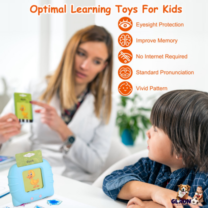 224 Words Kid Flash Talking Cards 112 Card Electronic Cognitive Audio Toddler Reading Machine Animal Shape Color Repeated Learning Cards English For C