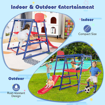 7-In-1 Metal Toddler Climbing Toys for 3-7 Years Old