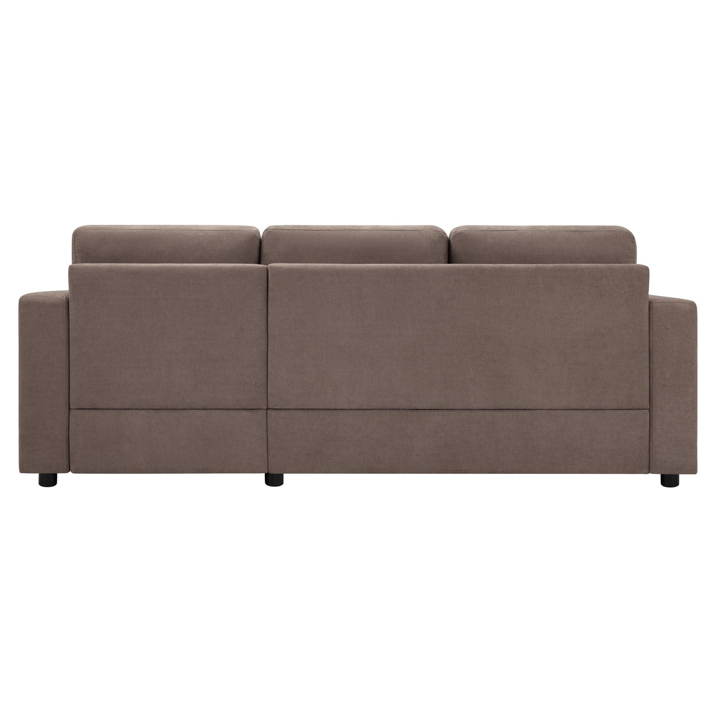 Modern L-Shaped Sectional Sofa With Curved Chaise, USB Ports, And Side Storage Pockets