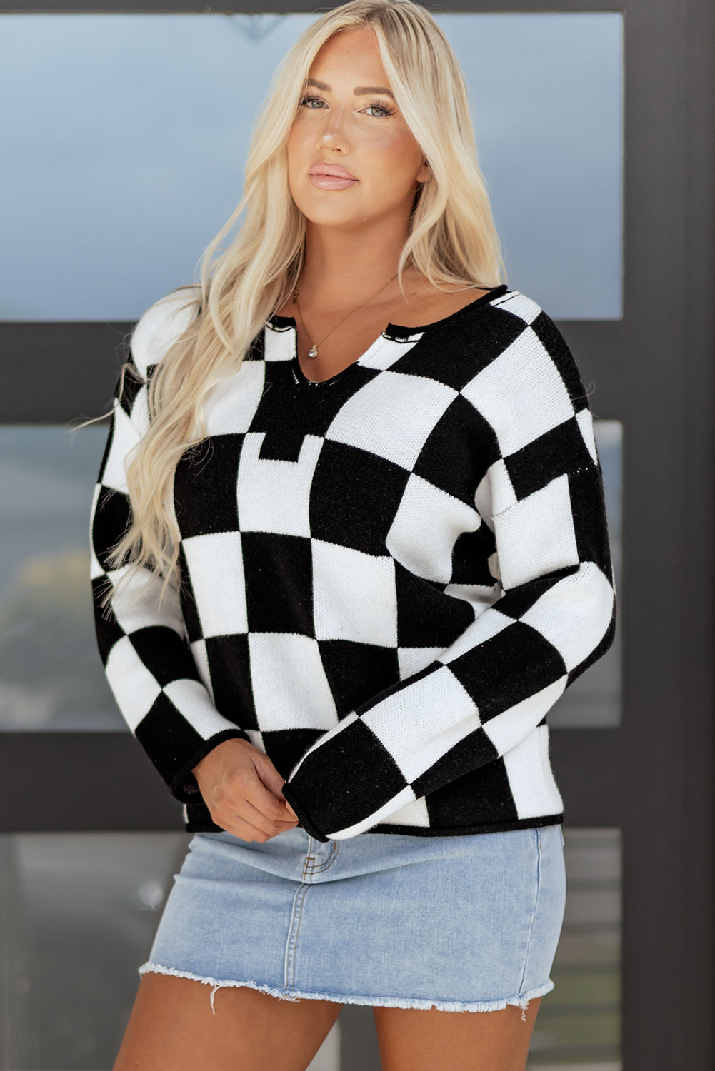 Amelia Drop Shoulder Knit Sweater