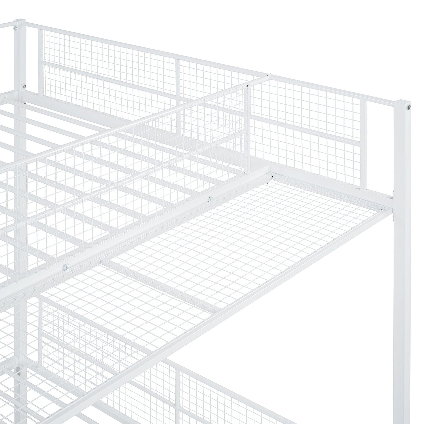 Bunk Bed With 5 Tier Shelves