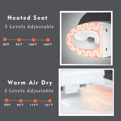 Unique Smart Toilet with Bidet Built-In