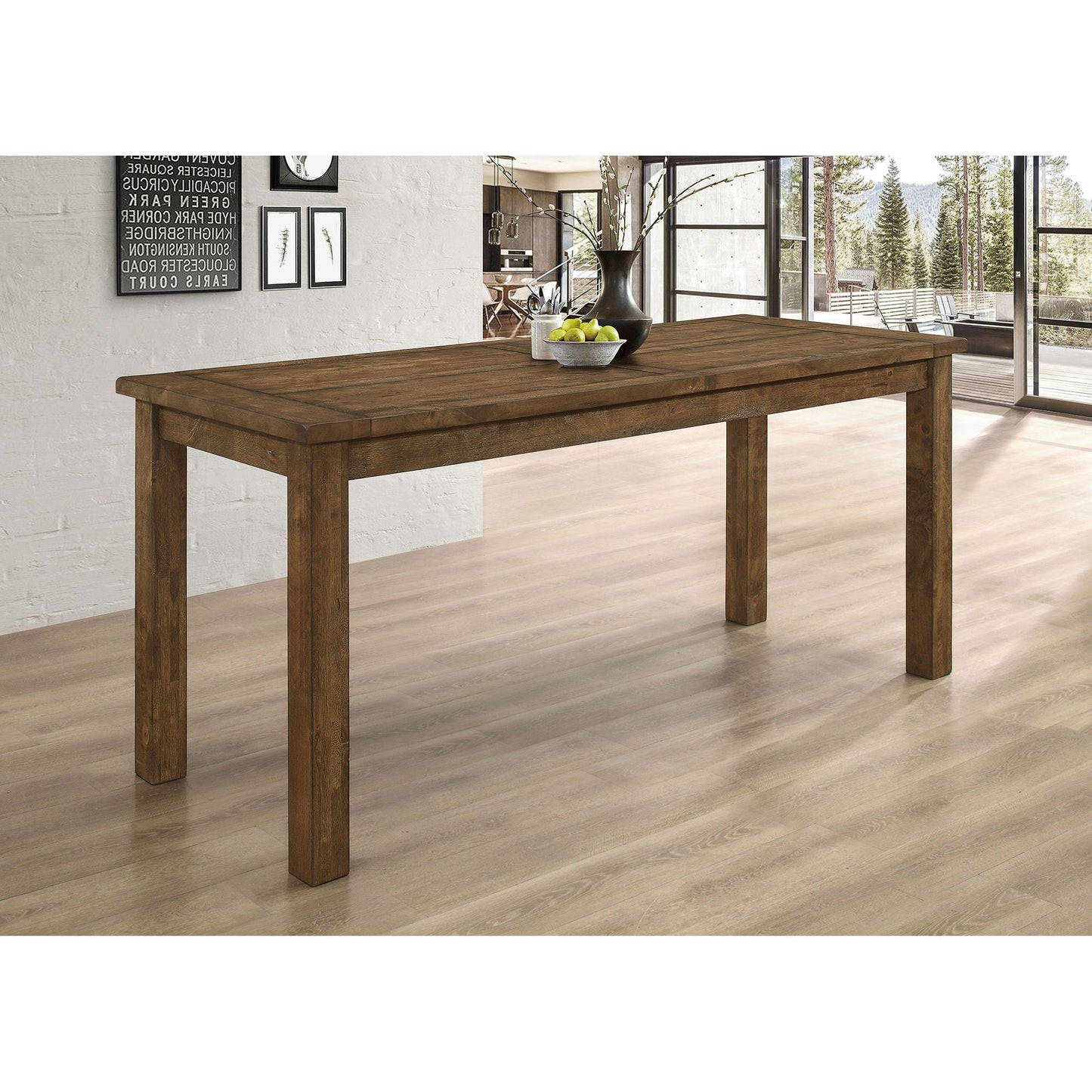 Amarillo - Rectangular Counter Height Dining Table - Rustic Brown
