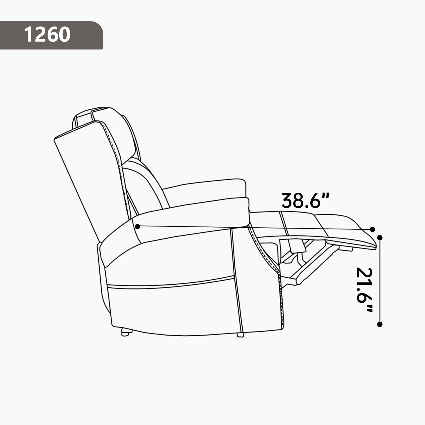 Manual Recliner Chair  With Heavy Duty Motion Mechanism, 8 Vibrating Nodes And 3 Massage Modes For Living Room
