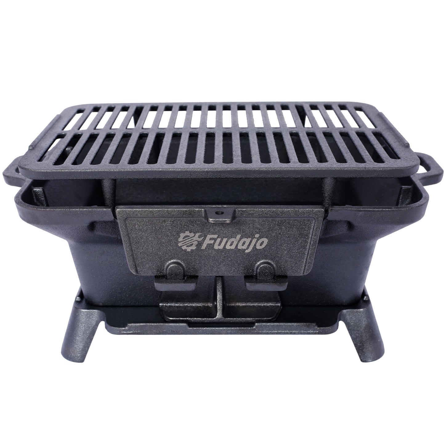 Oval Cast Iron Grill Outdoor Portable Charcoal Tabletop Skillet