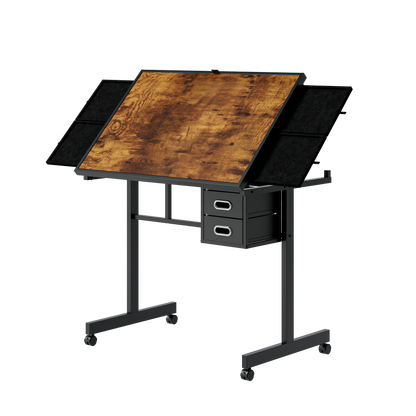 1000 Pieces Jigsaw Puzzle Metal Table with 4 Trays and 2 Drawers