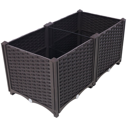 Deep Raised Garden Bed Plastic Planter Boxes