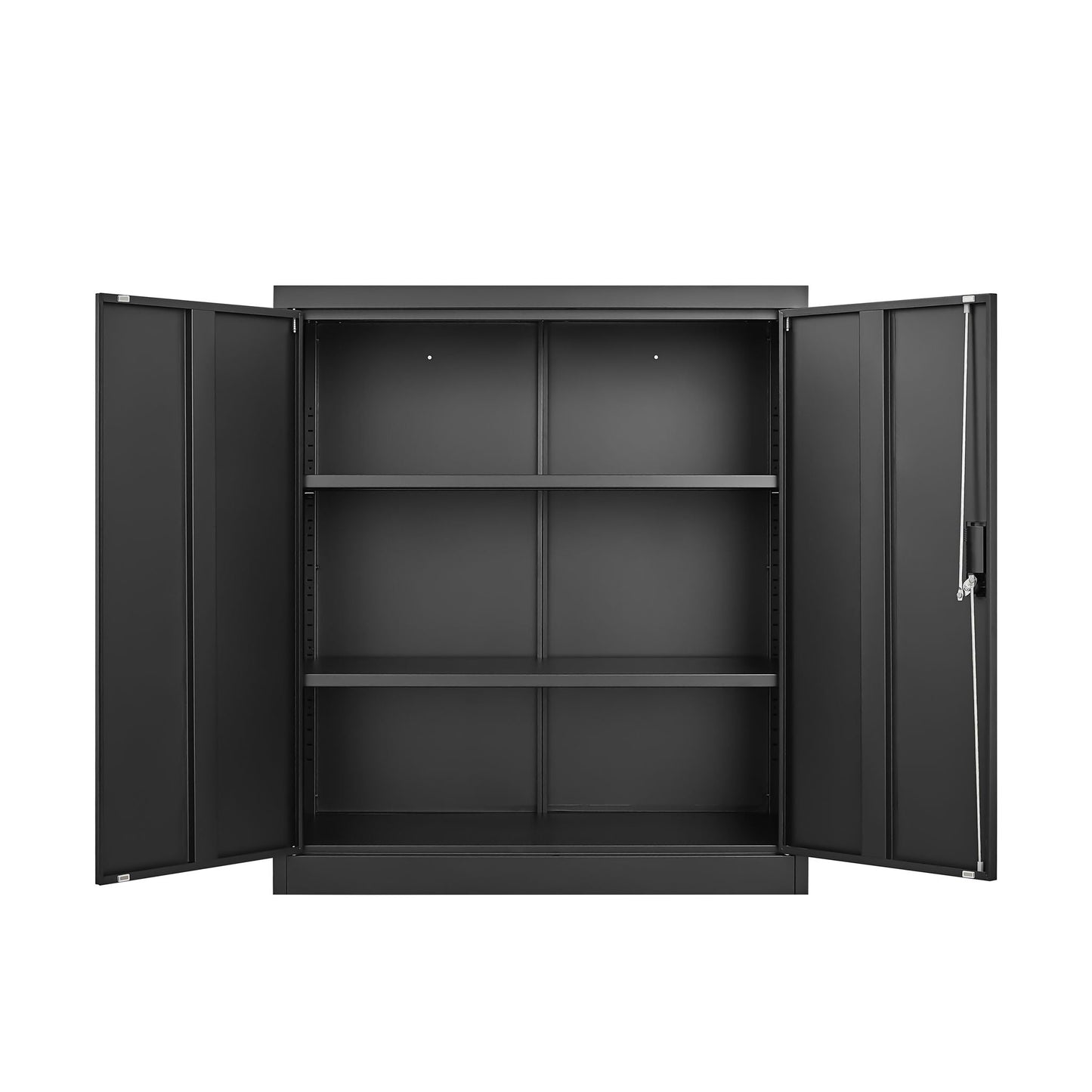 Metal Storage Cabinet With Locking Doors And Adjustable Shelf, Folding Filing Storage Cabinet, Folding Storage Locker Cabinet For Home Office, School, Garage