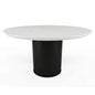 Jaramillo - Round Dining Table With Engineered Marble Top - Engineered Marble Top & Black