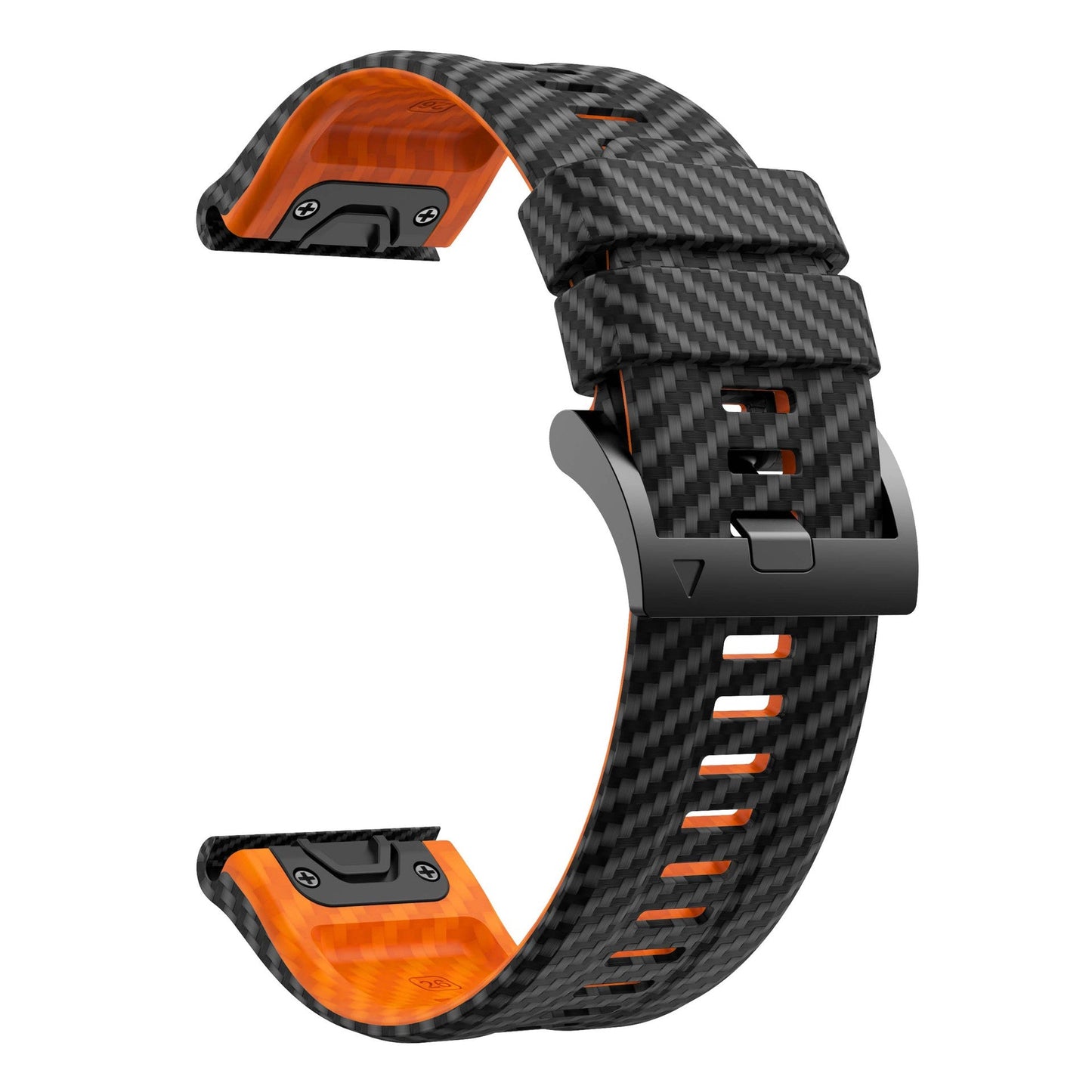 Silicone Watch Strap With Carbon Fiber Texture