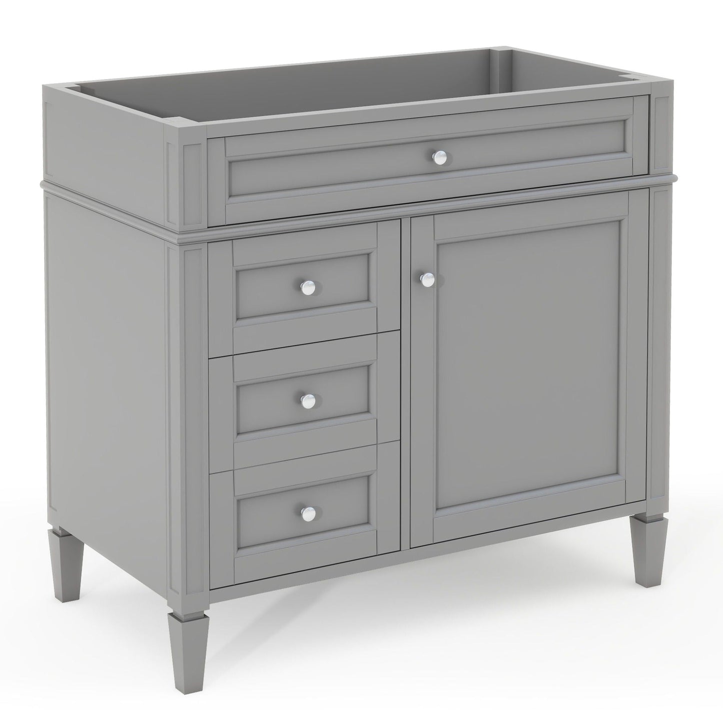 Bathroom Vanity With 2 Drawers And Tip-Out Drawer, Storage Cabinet