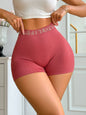 Cross-Border  High-Waisted European And American Style Sports Shorts With Letter Knit Fashion Casual Women's Boxer Shorts Manufacturer