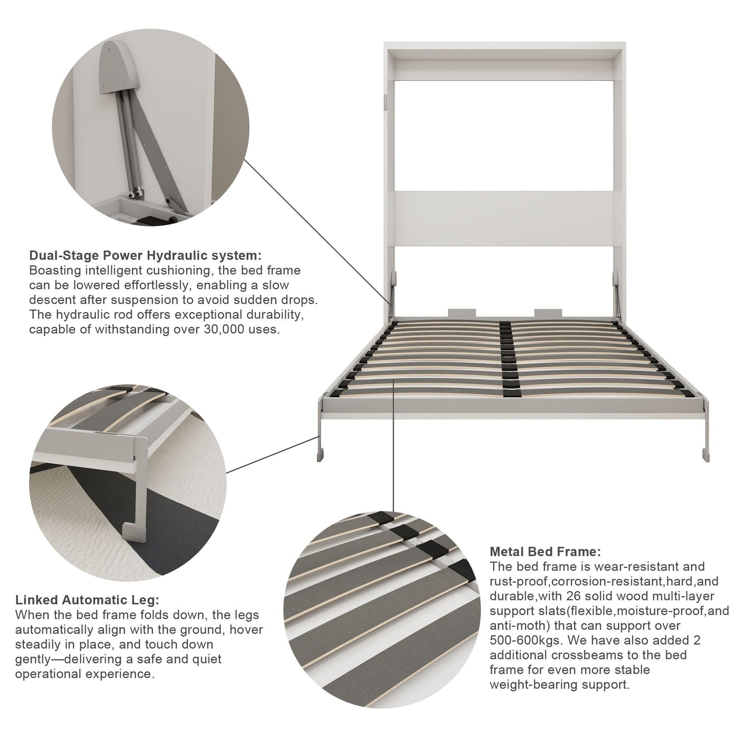 Folding Vertical Murphy Wall Bed
