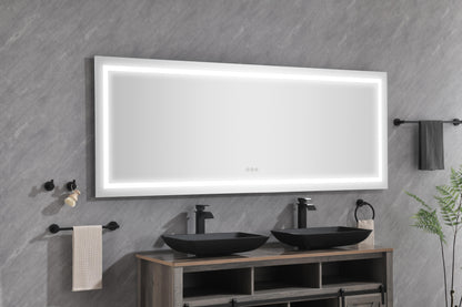 72" LED Bathroom Mirror with Front and Backlight
