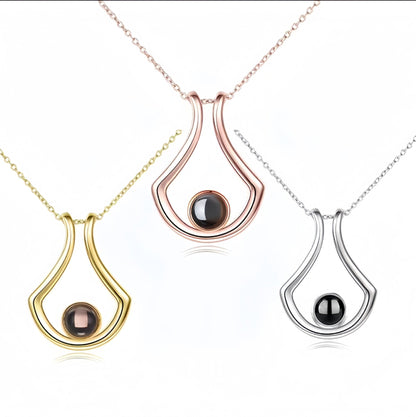 Customize Language Projection Necklaces