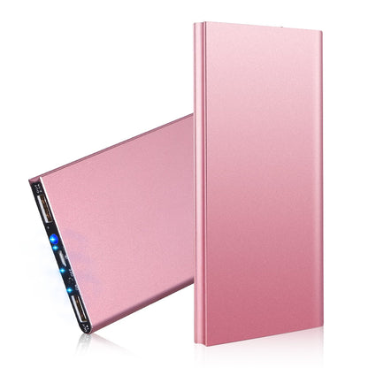 20000mAh Power Bank Ultra-thin External Battery Pack Phone Charger Dual USB Ports