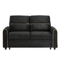 Pull Out Sofa Bed With Adjustable 3 Position Backrest, USB Charging Ports, Side Pockets