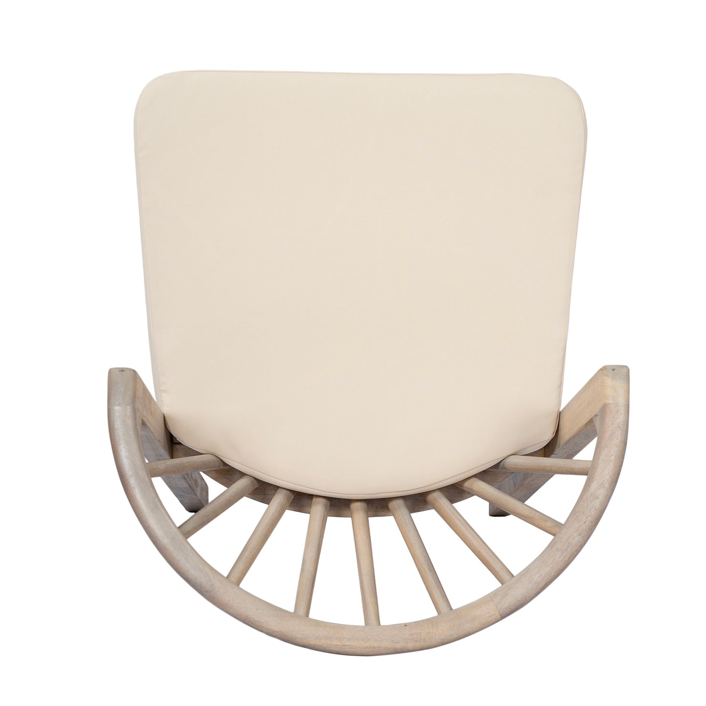 Outdoor Dining Chairs Set of 2 with Acacia Wood and Cream Washable Cushions