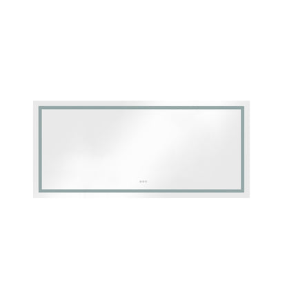 72" x 32" LED Bathroom Mirror with Front and Backlight