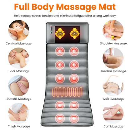 Full Body Massage Mat with Heat & 10 Vibration Motors