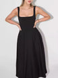 Square Neck Sleeveless Midi Dress