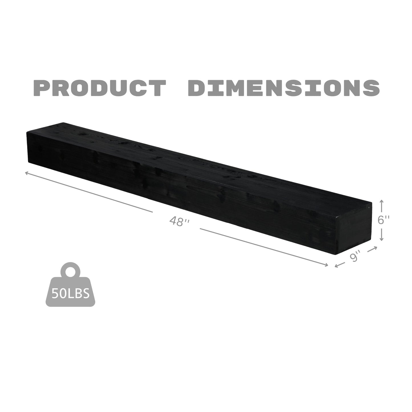 Fireplace Mantel Floating Shelf For Home Decor