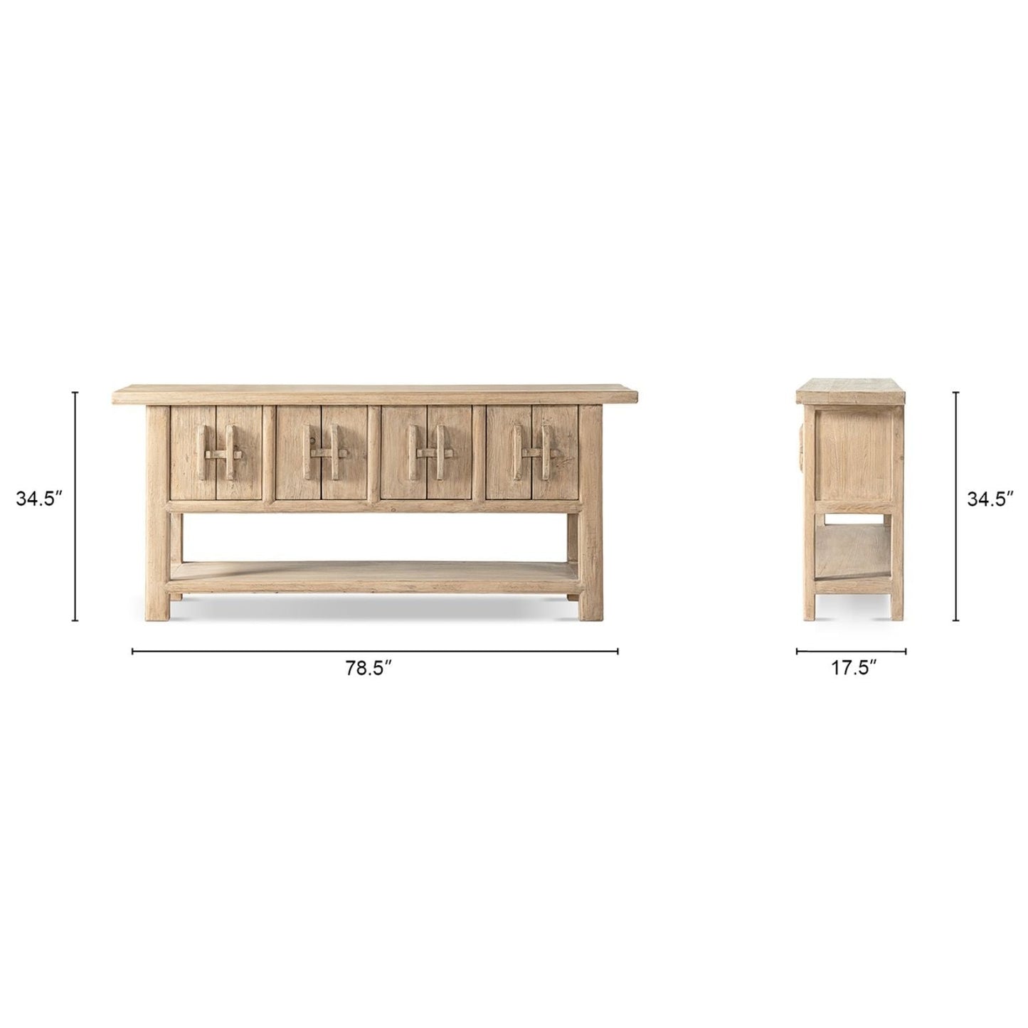 Rowan - Sideboard With Lower Shelf - Natural