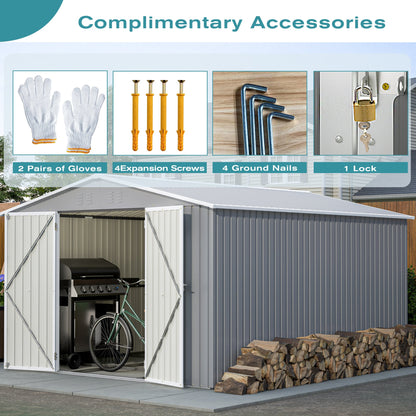 10 x 12 ft. Outdoor Storage Shed with Floor Frame Kit