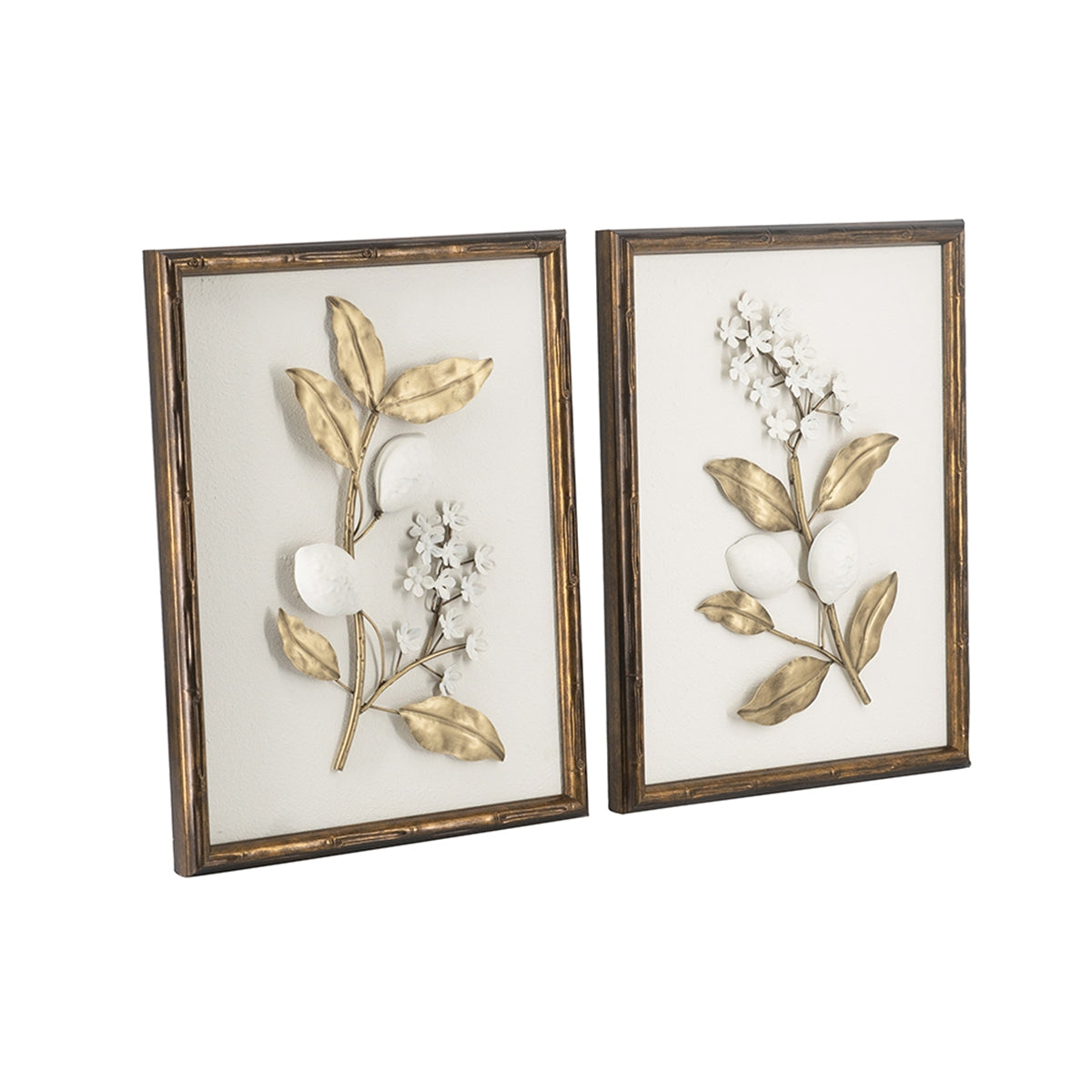 Set of 2 Distressed Brown Frame Decorative Accessories