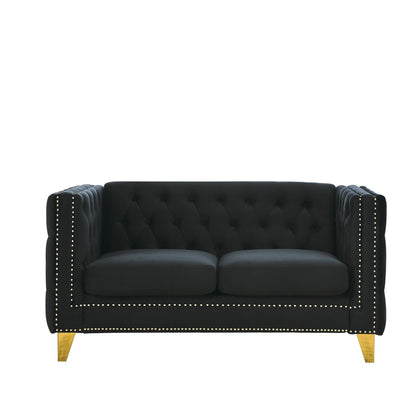 Upholstered Couch Sofa With Button Tufting For Living Room
