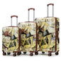 3-Piece PC Spinner Wheel Luggage Set with Printed Pattern