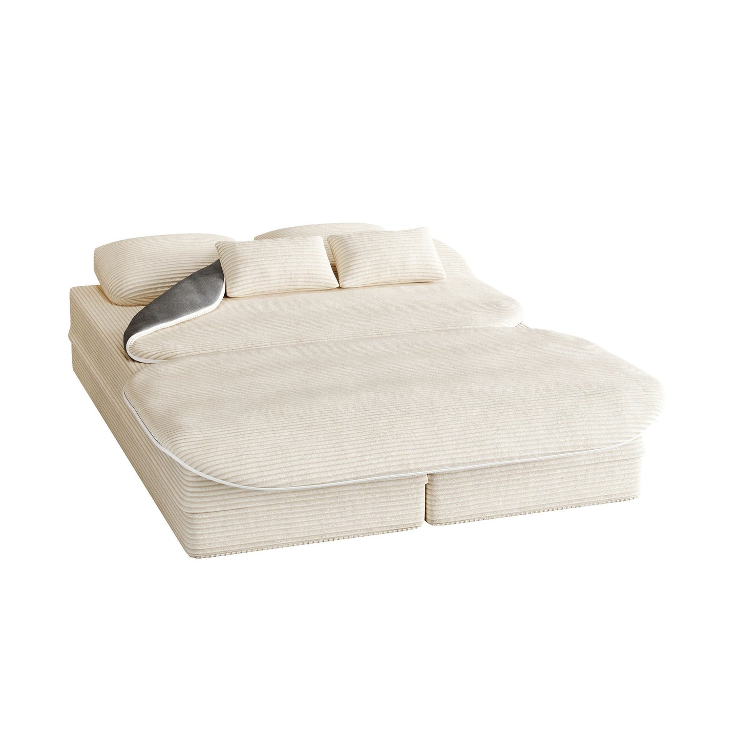 2 In 1 Foldable Sofa Bed With Multi Functional Blanket